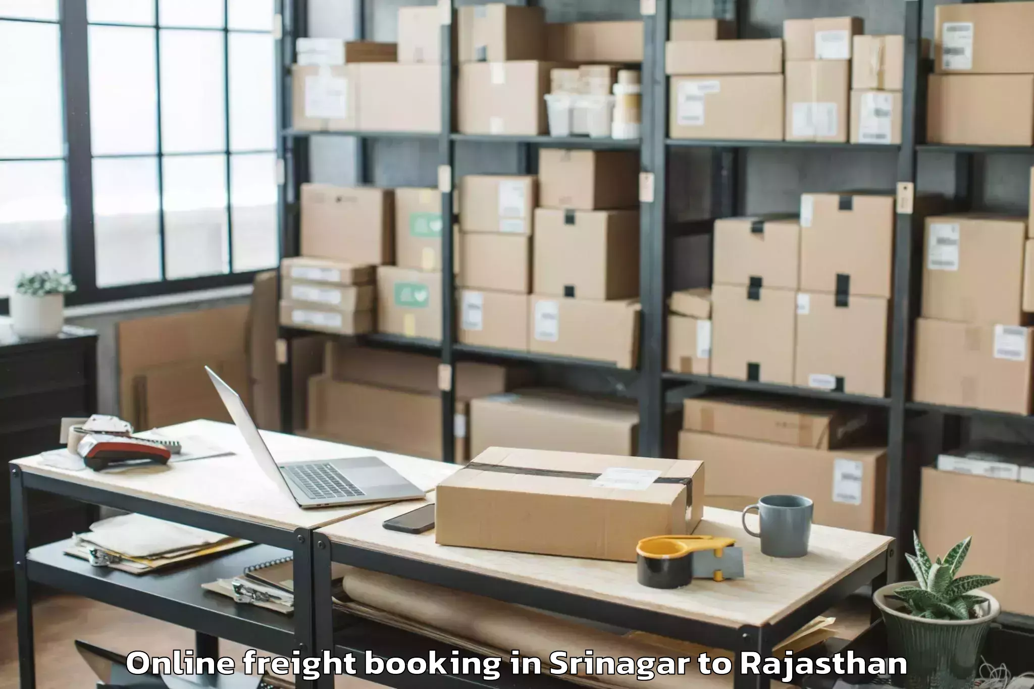 Top Srinagar to Jalore Online Freight Booking Available